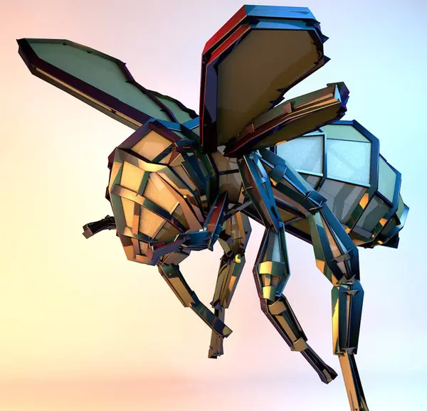 Gelecekçi bir robotun 3D canlandırması