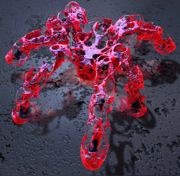 bloody blood on the black background