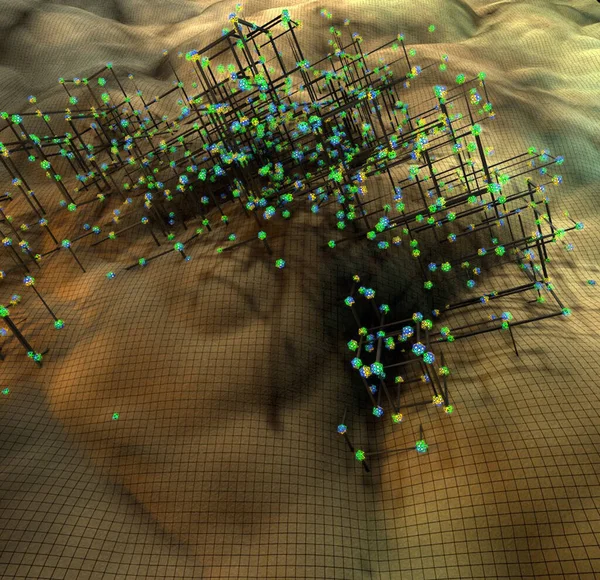 background with a pattern of beads of different colors