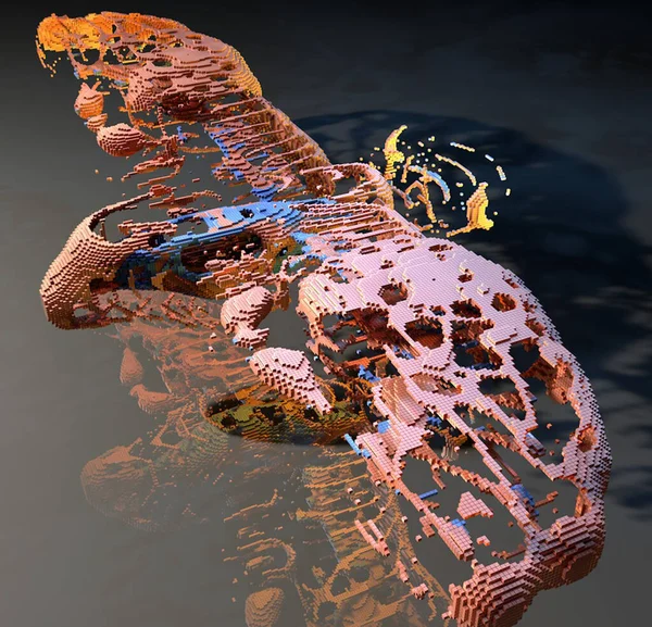 beautiful fantasy alien with a snake