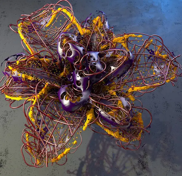 Renkli çiçeklerle soyut arkaplan