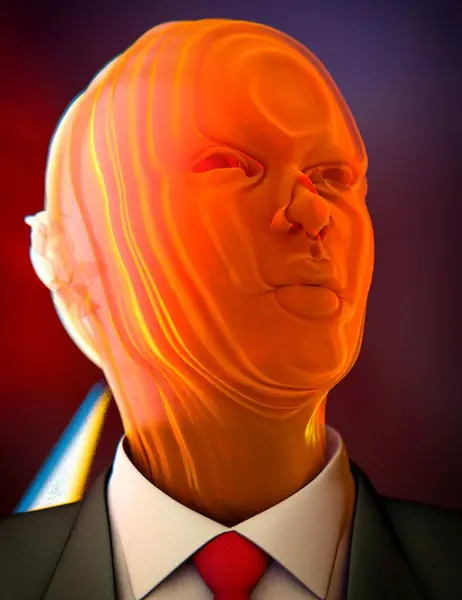 Takım elbiseli bir adam şeklinde bir manken.