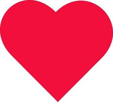 Vector drawing of a Red Heart clipart