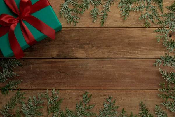 Weihnachten Hintergrund Mit Baum Und Geschenk Boxen — Stockfoto
