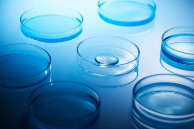 Science laboratory with beaker and dropper