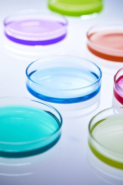 Science laboratory with beaker and dropper