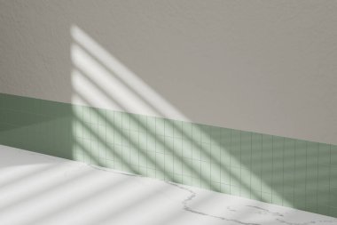 Simple monotone background with vases, tree shadows and natural light.