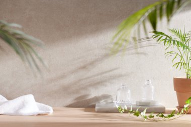 Sıcak bir atmosfere sahip doğal bej arka plan.