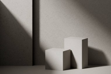 Arka plan için beyaz beton duvar dokusu. Metin için alanı olan soyut arkaplan