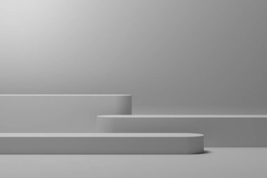 Arka planda küplerin 3d render.