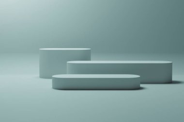 Arka planda küplerin 3d render.