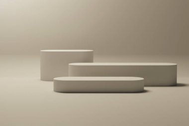 Arka planda küplerin 3d render.