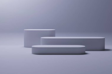 Arka planda küplerin 3d render.