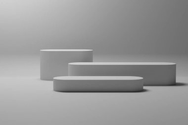 Arka planda küplerin 3d render.