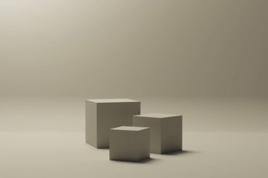 Arka planda küplerin 3d render.