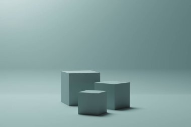 Arka planda küplerin 3d render.