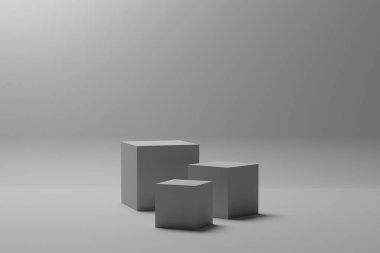 Arka planda küplerin 3d render.