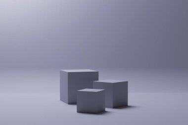 Arka planda küplerin 3d render.