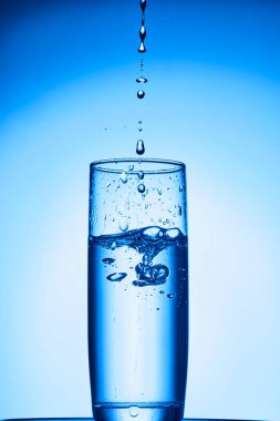 beyaz zemin üzerine bir bardak su sıçrama