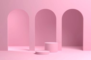 Çeşitli tasarımlar için kullanılabilen pastel renk arkaplanlı 3B resim.