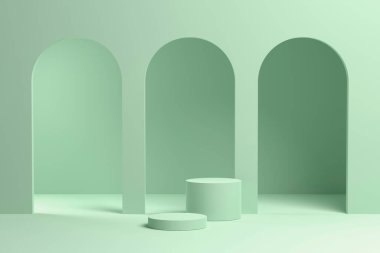 Çeşitli tasarımlar için kullanılabilen pastel renk arkaplanlı 3B resim.