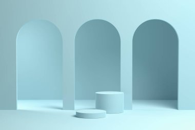 Çeşitli tasarımlar için kullanılabilen pastel renk arkaplanlı 3B resim.