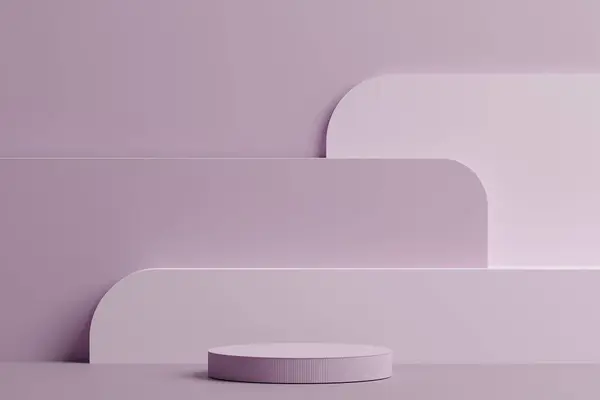 Ürün gösterimi için 3 boyutlu boş podyum. Ürün sergilenen en asgari sahne. asgari tasarım.