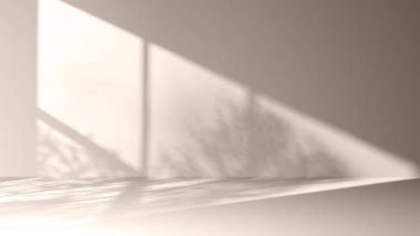 Palmiye yapraklı monoton arka plan duvarı. 3d oluşturma.