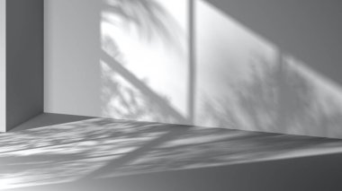 Palmiye yapraklı monoton arka plan duvarı. 3d oluşturma.