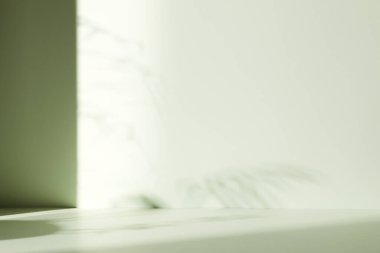 Ilık güneş ışığı, çimen yapraklarından gölgeler, masa üstünde vazo ve fincanlar gibi çeşitli nesnelerin olduğu bir oda.