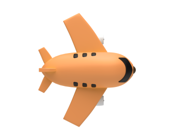 Mutlu bir yolculuk için hazırlıklar. Uçak, bilet, bavul, pasaport vesaire. 3d oluşturma