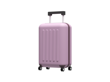 Mutlu bir yolculuk için hazırlıklar. Uçak, bilet, bavul, pasaport vesaire. 3d oluşturma