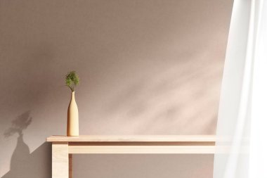 Vazolar, ağaçlar ve doğal ışıkla basit monoton arkaplan.