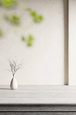 Tasarımlarında kullanabileceğin, gölgeleme açısından zengin bir arka plan. Dokulu duvarlar ve podyum, güneş ışığı altında..