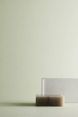 Kırık taşlar ve doğal nesnelerle Pastel tonlanmış arkaplan.