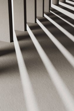 Bina yapısından gelen ışıkla siyah beyaz bir arkaplan.