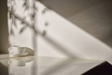 Sıcak güneş ışığı pencereden içeri akıyor, arka plan, çiçekler, vazolar ve bitkilerle dolu bir masa. Işık ve gölgenin ahengi..