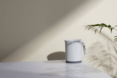 Doğal Işıkta Yeşillikle Asgari Estetik İçecekler.