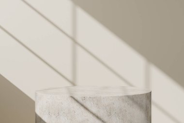 Çeşitli tasarımlarda kullanılabilecek doğal gölgeli bir podyum..