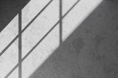 Beton Duvardaki Gölge Dokusuna Güneş Işığı. Asgari Özet Arkaplan 33d oluşturma.
