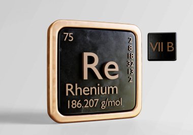 The chemical elements in the periodic table of the named rhenium clipart