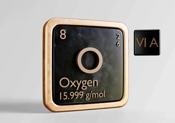 Elemento Químico Contido Tabela Periódica Elementos Denominados Oxigénio Atómico — Fotografia de Stock