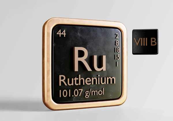 Elementos Químicos Tabela Periódica Rutênio Nomeado — Fotografia de Stock