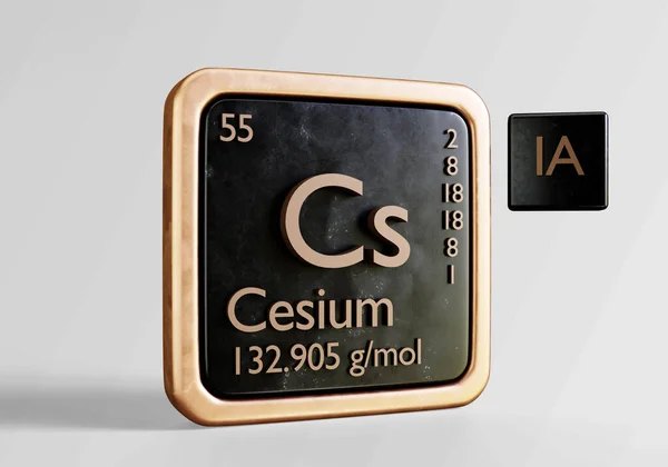 The chemical elements in the periodic table of the named cesium