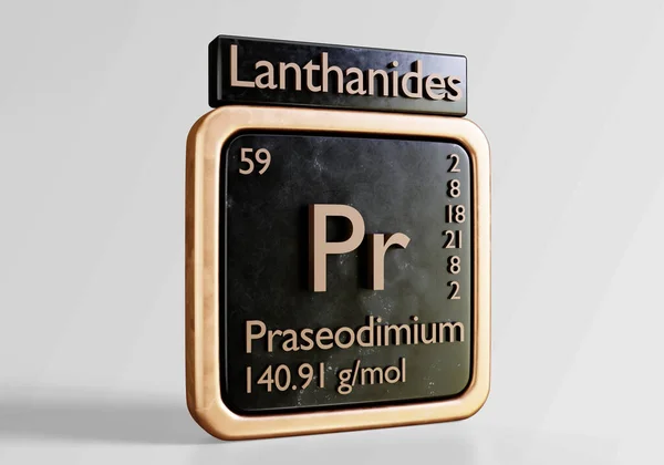 The chemical elements in the periodic table of the named praseodimium