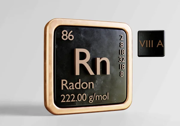 Les Éléments Chimiques Dans Tableau Périodique Radon Nommé — Photo