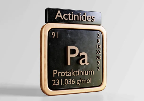 Χημικά Στοιχεία Στον Περιοδικό Πίνακα Του Επονομαζόμενου Protactinium — Φωτογραφία Αρχείου