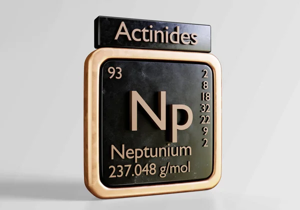 Χημικά Στοιχεία Στον Περιοδικό Πίνακα Του Ονομαζόμενου Nettunium — Φωτογραφία Αρχείου