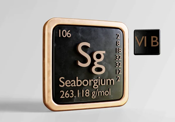 Elementos Químicos Tabela Periódica Chamado Seaborgium — Fotografia de Stock