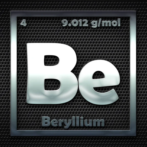 Pierwiastki Chemiczne Układzie Okresowym Berylu — Zdjęcie stockowe